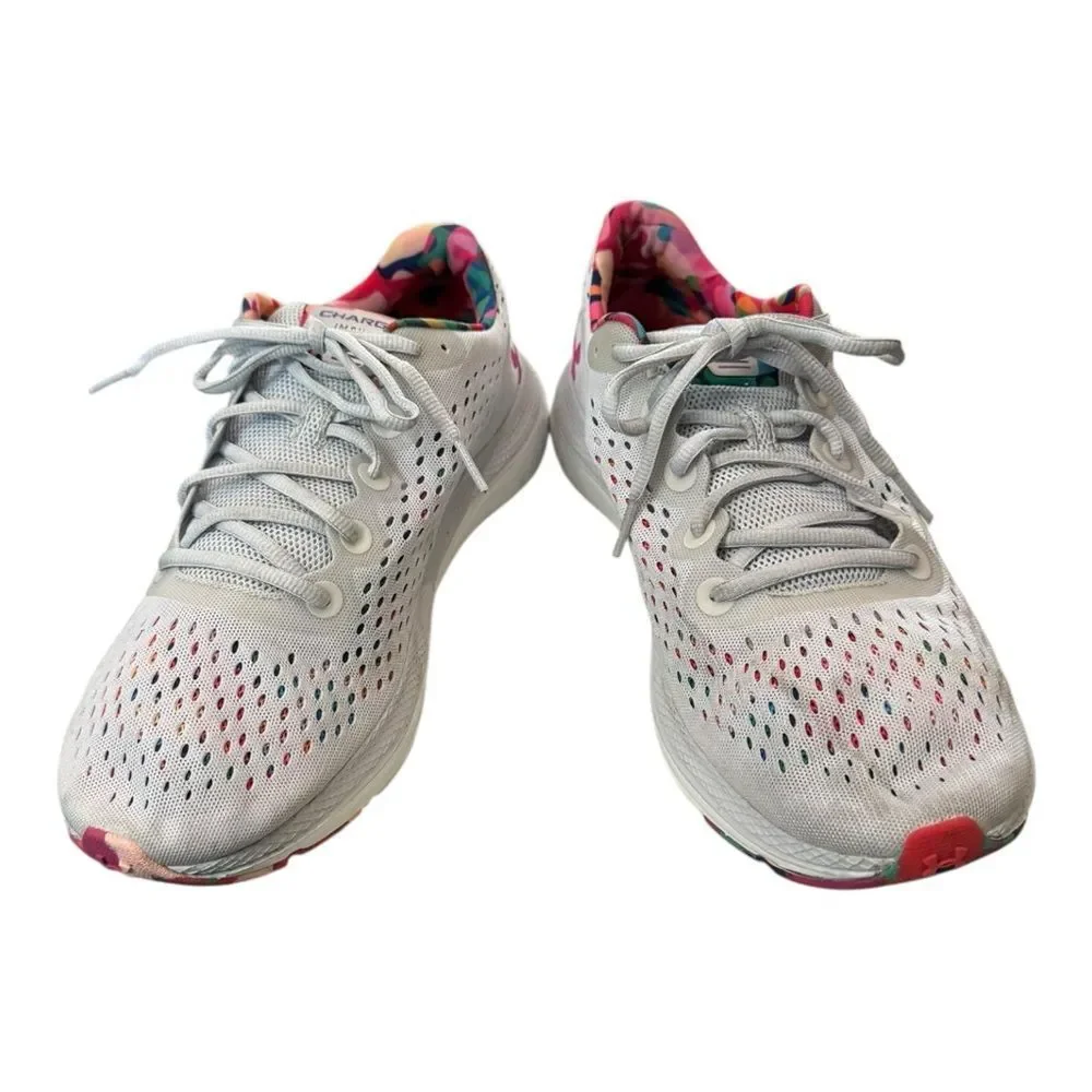 Under Armour Charged Impulse Floral Gray 3024264-100 Running Shoes Sneakers 10
